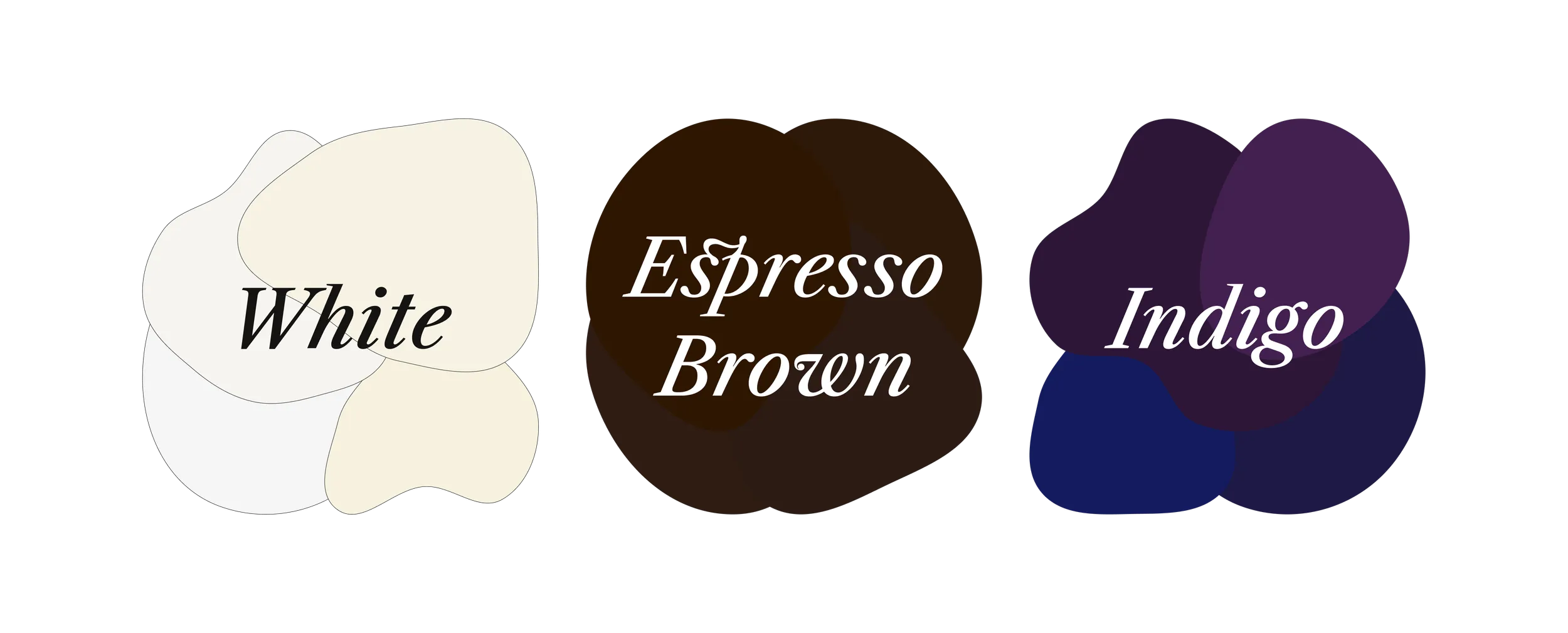 Colors to avoid: white, espresso brown and indigo